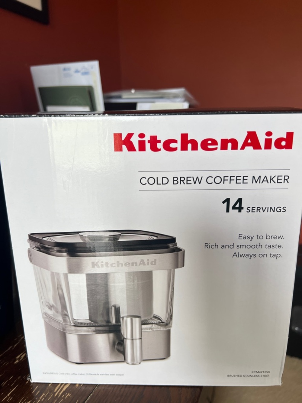 KitchenAid Stainless Steel and Black Cold Brew Coffee Maker